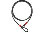 Schlossverlängerung ABUS "Cobra 8/250 black", rot (rot, schwarz), Seile, B/L: 250cm, Stahl, L:250cm