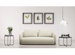 3-Sitzer TRENDMANUFAKTUR "Shawn Designsofa, elegant geschwungen Armlehnen, bequem", weiß (warm weiß), B:226cm H:87cm T:99cm, 95% Polyester, 5% Polyacryl, Sofas, organischer Form, mit hochwertigem Bezug