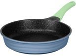Bratpfanne KING "NEW~WAVE", blau (blaugrau), H:6cm Ø:28cm, Pfannen, Bratpfanne, Induktion, Antihaftbeschichtung