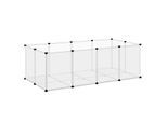 VidaXL Kleintierkäfig PP Stahl Freigehege Transparent/Schwarz