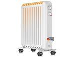 KESSER® Ölradiator energiesparend 2500W Thermostat, Schnell Heizlüfter Elektroheizung ölgefüllt + 3 Heizstufen, Schutzgehäuse, 360° Rollen Konvektor Heizung elektrisch Electric Heater