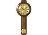 Funk-Pendelwanduhr AMS "F5132/1", braun (nussbaumfarben), Wanduhren, B/H/L: 31cm x 18cm x 73cm, Quarz,Holz-/Glasgehäuse,Buche nussbaumfarben,Esszimmer,Made in Germany