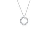 Collierkettchen ELLI "Kreis Anhänger 925 Silber, mit Kristallen von Swarovski" Gr. 55, weiß, Halsketten, Damen, 55,mit Steinen, Silber 925 (Sterlingsilber), L: 45