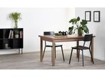 Esstisch HAMMEL FURNITURE "Basic Dinex, ausziehbar, mit Einlegeplatten - Furnier/Massivholz", braun (walnuss), B:140cm H:76cm T:90cm, Tischplatte: Furnier gebeizt und lackiert;Gestell: Massivholz, Tische, Esstisch, Furnier / Massivholz, in zwei Breiten, stabiler dänische Design Tisch