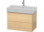 Duravit L-Cube Waschtisch-Unterschrank LC627707171 78,4x 45,9 cm, mediterane eiche, 2 Schubkästen, wandhängend