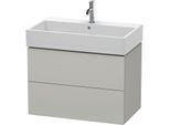 Duravit L-Cube Waschtisch-Unterschrank LC627700707 78,4x 45,9 cm, betongrau matt, 2 Schubkästen, wandhängend