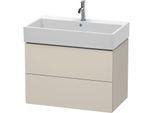 Duravit L-Cube Waschtisch-Unterschrank LC627709191 78,4x 45,9 cm, taupe matt, 2 Schubkästen, wandhängend
