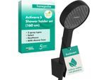 hansgrohe Activera Select S Duschkopfhalterungset 95 28054670 2jet, Ø 95mm, Duschschlauch 1600 mm, schwarz matt