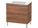 Duravit L-Cube Waschtisch-Unterschrank LC6937N7979 80 x 48 cm, ohne Hahnloch, nussbaum natur, 2 Auszüge, bodenstehend