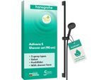 hansgrohe Activera Select S Duschset 28046670 2 Strahlarten wassersparend mit Duschstange, Ø95mm, Bohrabstand 915 mm, schwarz matt
