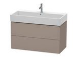 Duravit L-Cube Waschtisch-Unterschrank LC627804343 98,4x 45,9 cm, basalt matt, 2 Schubkästen, wandhängend