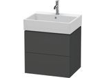 Duravit L-Cube Waschtisch-Unterschrank LC627504949 58,4x 45,9 cm, graphit matt, 2 Schubkästen, wandhängend