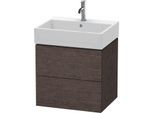 Duravit L-Cube Waschtisch-Unterschrank LC627507272 58,4x 45,9 cm, eiche dunkel gebürstet, 2 Schubkästen, wandhängend