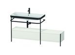 Duravit Happy D.2 Plus Möbelwaschtisch-Kombination HP4763O3939 160x49cm, mit Metallkonsole, 1 Hahnloch, nordic weiß seidenmatt