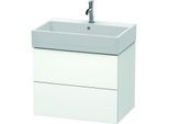 Duravit L-Cube Waschtisch-Unterschrank LC627601818 68,4 x 45,9 cm, weiß matt, 2 Schubkästen, wandhängend