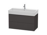 Duravit L-Cube Waschtisch-Unterschrank LC627808080 98,4x 45,9 cm, graphit supermatt, 2 Schubkästen, wandhängend