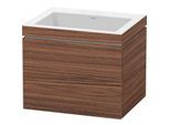 Duravit L-Cube Waschtisch-Unterschrank LC6916N2121 60 x 48 cm, ohne Hahnloch, nussbaum dunkel, 1 Auszug