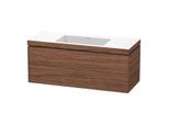 Duravit L-Cube Waschtisch-Unterschrank LC6929N2121 120 x 48 cm, ohne Hahnloch, nussbaum dunkel, 2 Schubkästen