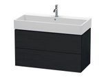 Duravit L-Cube Waschtisch-Unterschrank LC627801616 98,4x 45,9 cm, Eiche schwarz, 2 Schubkästen, wandhängend