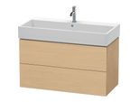 Duravit L-Cube Waschtisch-Unterschrank LC627803030 98,4x 45,9 cm, Eiche natur, 2 Schubkästen, wandhängend