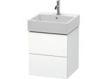 Duravit L-Cube Waschtisch-Unterschrank LC627401818 48,4 x 45,9 cm, weiß matt, 2 Schubkästen, wandhängend