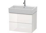 Duravit L-Cube Waschtisch-Unterschrank LC627608585 68,4 x 45,9 cm, weiß hochglanz, 2 Schubkästen, wandhängend