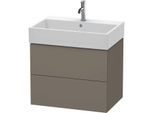 Duravit L-Cube Waschtisch-Unterschrank LC627609090 68,4 x 45,9 cm, flannel grey seidenmatt, 2 Schubkästen, wandhängend