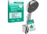 hansgrohe Activera Select S Duschkopfhalterungset 95 28052000 2 Strahlarten wassersparend mit Duschschlauch 125 cm, Ø95mm, chrom