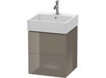 Duravit L-Cube Waschtisch-Unterschrank LC627408989 48,4 x 45,9 cm, flannel grey hochglanz, 2 Schubkästen, wandhängend