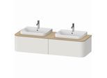 Duravit Happy D.2 Waschtisch-Unterschrank HP4936B3939 35,4 x 160 x 55 cm, 2 Auszüge, für Möbelwaschtisch, beidseitig, nordic weiß seidenmatt