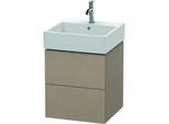 Duravit L-Cube Waschtisch-Unterschrank LC627407575 48,4 x 45,9 cm, leinen, 2 Schubkästen, wandhängend