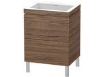 Duravit L-Cube Waschtisch-Unterschrank LC6936N2121 60 x 48 cm, ohne Hahnloch, nussbaum dunkel, 2 Auszüge, bodenstehend
