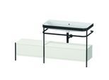 Duravit Happy D.2 Plus Möbelwaschtisch-Kombination HP4758N3939 160x49cm, mit Metallkonsole, ohne Hahnloch, nordic weiß seidenmatt