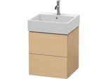 Duravit L-Cube Waschtisch-Unterschrank LC627403030 48,4 x 45,9 cm, Eiche natur, 2 Schubkästen, wandhängend