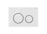 Geberit Sigma 50 Round Betätigungsplatte 115884SI1 weiß, für 2-Mengen Spülung
