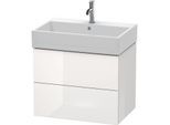 Duravit L-Cube Waschtisch-Unterschrank LC627602222 68,4 x 45,9 cm, weiß hochglanz, 2 Schubkästen, wandhängend