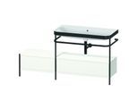 Duravit Happy D.2 Plus Möbelwaschtisch-Kombination HP4758N3636 160x49cm, mit Metallkonsole, ohne Hahnloch, weiß seidenmatt