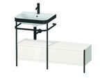 Duravit Happy D.2 Plus Möbelwaschtisch-Kombination HP4760O2222 120x49cm, mit Metallkonsole, 1 Hahnloch, weiß hochglanz