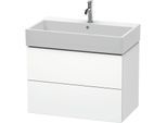 Duravit L-Cube Waschtisch-Unterschrank LC627701818 78,4x 45,9 cm, weiß matt, 2 Schubkästen, wandhängend
