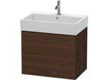 Duravit L-Cube Waschtisch-Unterschrank LC627606969 68,4 x 45,9 cm, nussbaum gebürstet, 2 Schubkästen, wandhängend