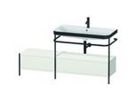 Duravit Happy D.2 Plus Möbelwaschtisch-Kombination HP4758O3939 160x49cm, mit Metallkonsole, 1 Hahnloch, nordic weiß seidenmatt