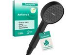 hansgrohe Activera Select S Duschkopf 28033670 2 Strahlarten wassersparend, Ø95mm, 7,2 l/min, schwarz matt