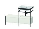 Duravit Happy D.2 Plus Möbelwaschtisch-Kombination HP4755N3939 120x49cm, mit Metallkonsole, ohne Hahnloch, nordic weiß seidenmatt