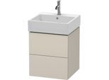 Duravit L-Cube Waschtisch-Unterschrank LC627409191 48,4 x 45,9 cm, taupe matt, 2 Schubkästen, wandhängend