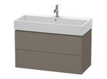Duravit L-Cube Waschtisch-Unterschrank LC627809090 98,4x 45,9 cm, flannel grey seidenmatt, 2 Schubkästen, wandhängend