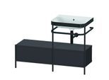 Duravit Happy D.2 Plus Möbelwaschtisch-Kombination HP4755N8080 120x49cm, mit Metallkonsole, ohne Hahnloch, graphit supermatt