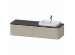 Duravit Happy D.2 Waschtisch-Unterschrank HP4934R6060 35,4 x 160 x 55 cm, 2 Auszüge, für Möbelwaschtisch, rechts, taupe seidenmatt