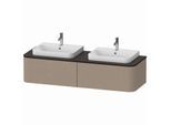 Duravit Happy D.2 Waschtisch-Unterschrank HP4936B7575 35,4 x 160 x 55 cm, 2 Auszüge, für Möbelwaschtisch, beidseitig, leinen