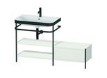 Duravit Happy D.2 Plus Möbelwaschtisch-Kombination HP4752O3939 140 x 49 cm, 1 Hahnloch, nordic weiß seidenmatt, mit Metallkonsole