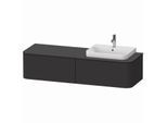 Duravit Happy D.2 Waschtisch-Unterschrank HP4934R8080 35,4 x 160 x 55 cm, 2 Auszüge, für Möbelwaschtisch, rechts, graphit supermatt